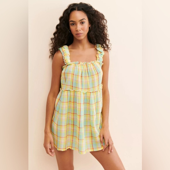 Anthropologie Dresses & Skirts - NWT Anthropologie Plaid Ruffle Sundress Sleeveless New Mini babydoll tunic